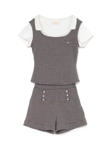 andmary Polo gingham check set up
