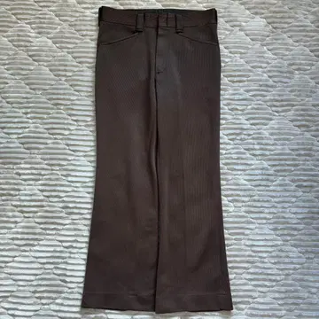50s 60s usa제 플레어 슬랙스 폴리에스테르 개버딘 브라운
