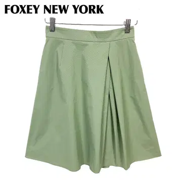 [새상품급] FOXEY NEW YORK 플레어 스커트 40 라임 그린