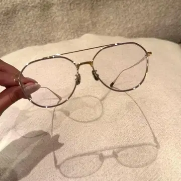 BLANC 스틸 프레임 안경 골드