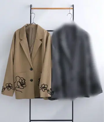 트윌 코드 자수 자켓 antiqua 같은 형태 beige