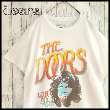 Doors 밴드 티셔츠 L 짐 모리슨 Vintage 화이트