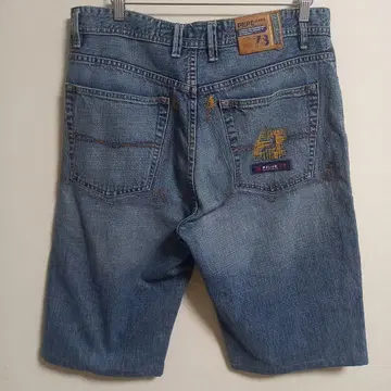 [새상품급] Pepe Jeans 데님 하프 팬츠 90s 00s 자수 W36