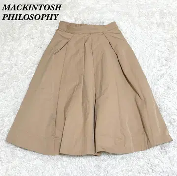 새상품급 MACKINTOSH PHILOSOPHY 미디 스커트 34 베이지