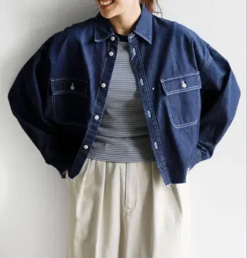 존블 데님 크롭 셔츠 j1244s01-mt 여성용