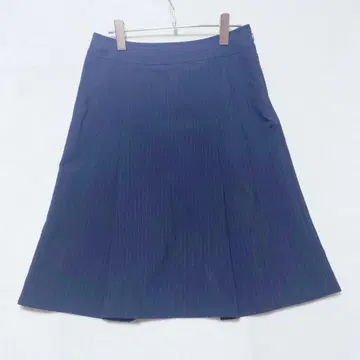 뉴요커 스트라이프 플레어 스커트 종아리 기장 네이비 L
