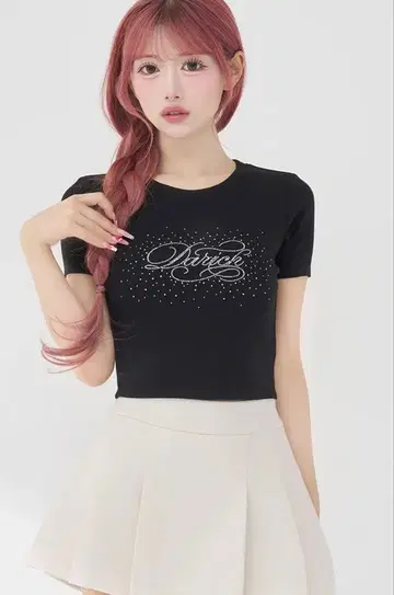 다리치 로고 비쥬 엔젤 모티브 T셔츠