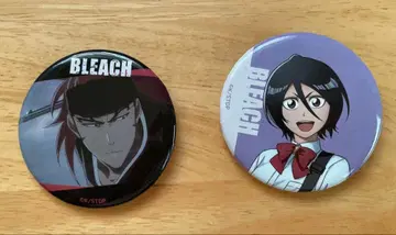 BLEACH 마네키네코 콜라보 캔뱃지 쿠키 루키아 아산이 렌지