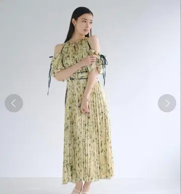 SNIDEL 2WAY 볼륨 슬리브 프린트 원피스