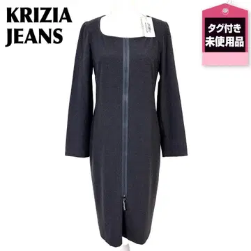 택 포함 미사용 KRIZIA JEANS 긴팔 원피스 42 다크 그레이
