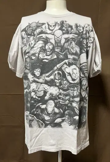 MARVEL 마블 캐릭터 집합 T셔츠 L사이즈