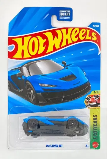 MATTEL HOTWHEELS EXOTICARS 5/10 JJJ39 맥라렌 W1/블루 74/250