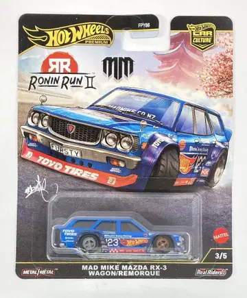 MATTEL HOTWHEELS RONIN RUN II JBK50 MAD MIKE MAZDA RX-3 WAGON/REMORQUE 3/5