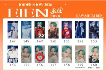 JO1 EIEN FINAL 카와지리 렌 트레이딩 카드