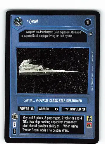 STAR WARS CCG [영] 얼음의 혹성 호스 다크 타이런트 R1