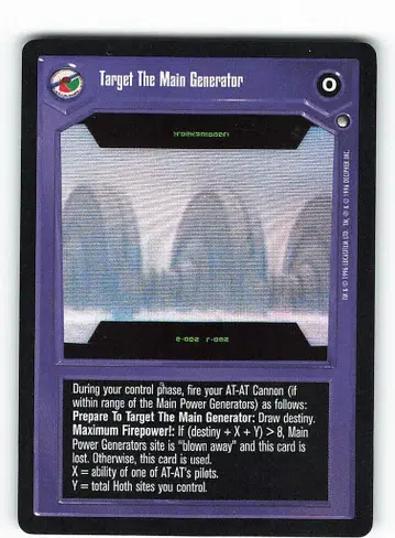STAR WARS CCG [영] 얼음의 혹성 호스 Dark Target The Main Generator R2