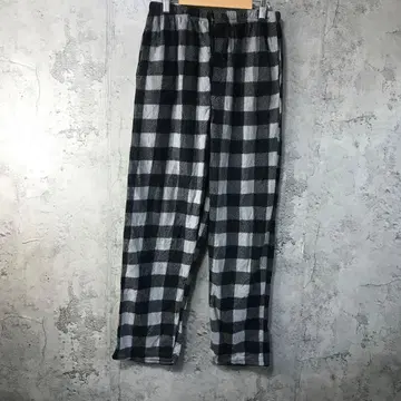 Y5672 구제 의류 체크 파자마 팬츠 블랙 그레이 90s Y2K