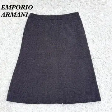 [새상품급] EMPORIO ARMANI 무릎 기장 정장 스커트 40 블랙