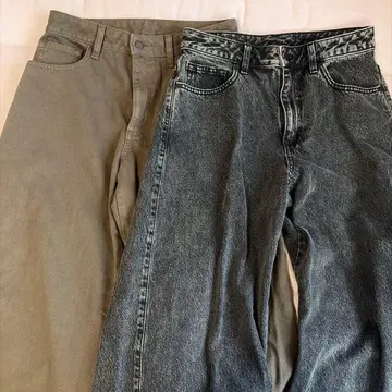 GU 3D 배럴 청바지 UL 표준 길이 DARK GLAY BRAUN M