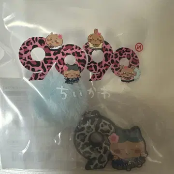 9090 x 치이카와 (먼작귀) 90 로고 고무 키링 하치와레
