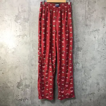 Y5675 구제 의류 패턴 파자마 팬츠 크림슨 90s Y2K