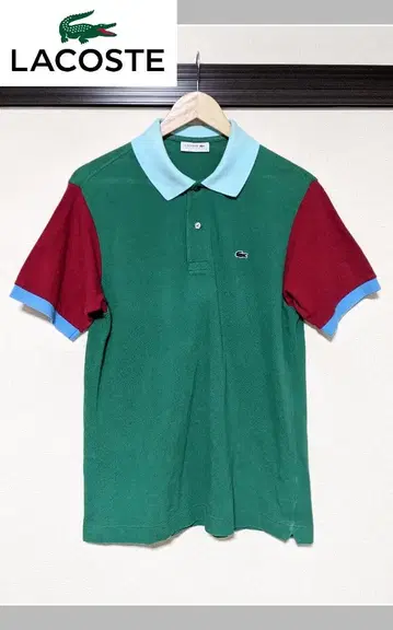 [ LACOSTE ] 피케 셔츠/크레이지 패턴/멀티 컬러/로고/자수/새상품급