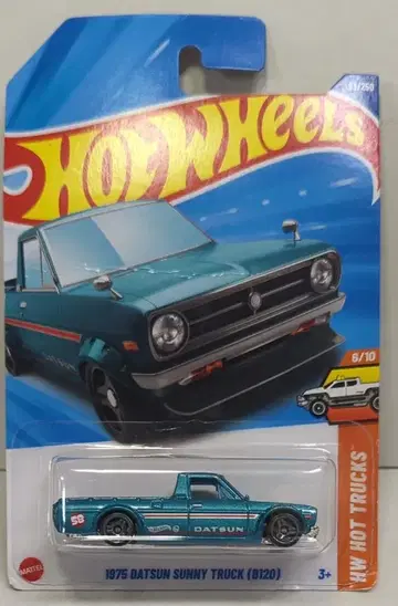 MATTEL HOTWHEELS HW HOT TRUCKS 6/10 JFN51 1975 DATSUN SUNNY TRUCK (B120) 블루그린 93/250