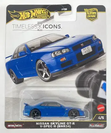MATTEL HOTWHEELS TIMELESS ICONS JBK92 닛산 스카이라인 GT-R V-SPEC II (BNR34) 4/5
