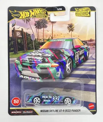 MATTEL HOTWHEELS BOULEVARD JHW41 닛산 스카이라인 GT-R(R32) 판뎀 150