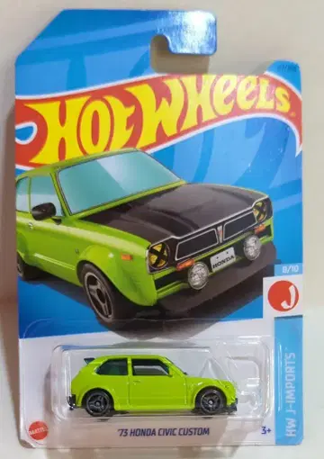 MATTEL HOTWHEELS HW J-IMPORTS 8/10 HKG40 '73 HONDA CIVIC CUSTOM/라이트 그린 117/250