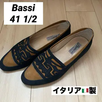 Bassi 남성용 로퍼 41 1/2 스웨이드 스웨이드 느낌 이탈리아제