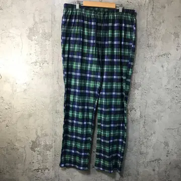 Y5676 구제 의류 체크 팬츠 파자마 팬츠 네이비 그린 블랙 화이트 90s Y2K