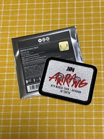 BTS ARIRANG TOKYO 와펜 스티커 진 JIN