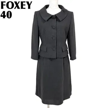 [새상품급] FOXEY 원피스 셋업 40 다크 그레이 수트
