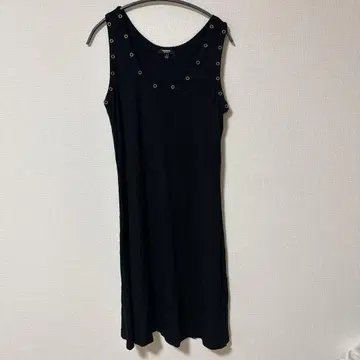 프레미즈 원피스 라운드넥 슬리브리스 블랙 레이온 L