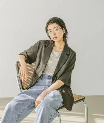 BAYFLOW [셔츠처럼 걸칠 수 있는] 하프 슬리브 자켓