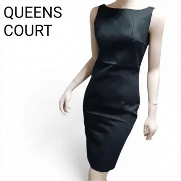 새상품 퀸즈 코트 원피스 사이즈 2 일본제 블랙 QUEENS COURT