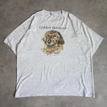 저지즈 애니멀 T셔츠 개 구제 의류 90s USA제 2XL 20327