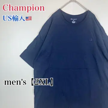 T740 [ US 수입 ] 챔피온 반팔 셔츠 네이비 계열 [ 2XL ]