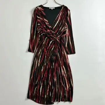 새상품급 로라 애슐리 멀티 스트라이프 카슈쿨 롱 원피스 14