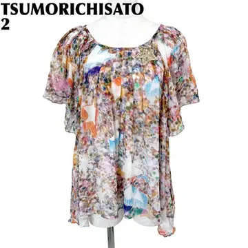 [새상품급] TSUMORICHISATO 프릴 시어 탑 2 별 스팽글