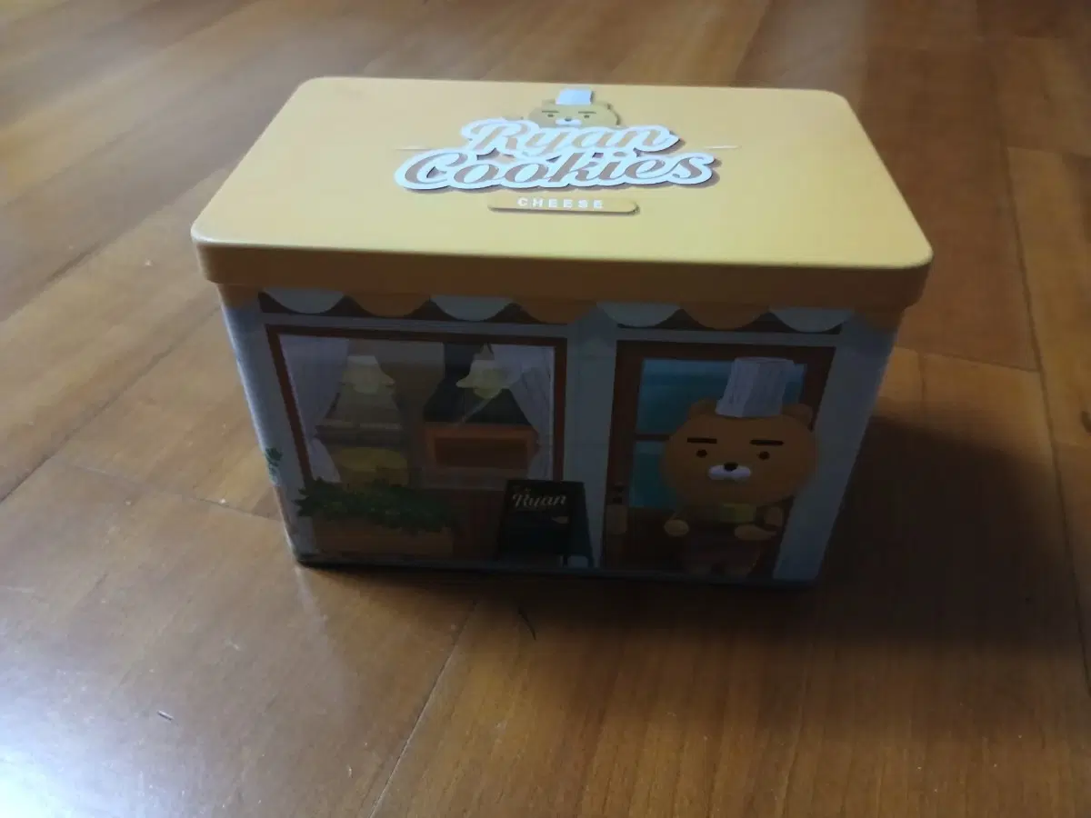 카카오캐릭터 빈티지 한정판 라이언 치즈 쿠키 틴케이스