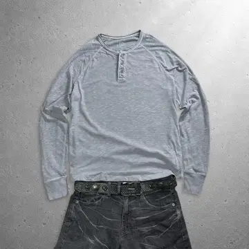 00s archive henley l/s tee slub gray gap