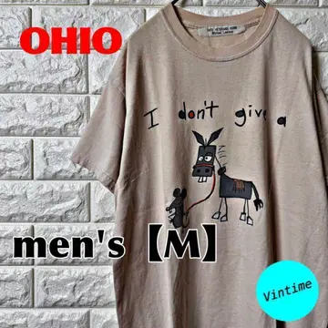 AH176 [ OHIO ] 프린트 T셔츠 [ 남성용 M ] 베이지