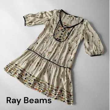 [ 컨디션 최상 ] Ray Beams 레이빔즈 쉬폰 튜닉 원피스