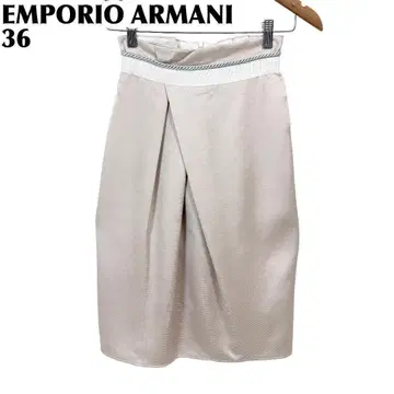 [새상품급] EMPORIO ARMANI 타이트 스커트 36 핑크 베이지 무지