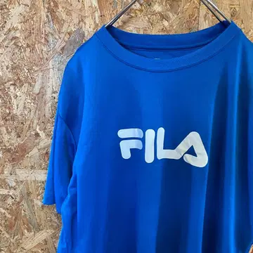 AE10531 FILA 반팔 티셔츠 블루 남성용 L 포스