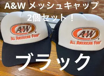 A&W 메쉬 로고 캡 2개 세트 Black