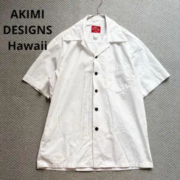 새상품급 AKIMI DESIGNS Hawaii 알로하 셔츠 쉐도우 플라워