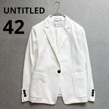 컨디션 최상 UNTITELD 언타이틀 테일러드 자켓 화이트 42